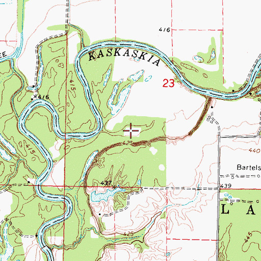 Topographic Map of Grassy Lake (historical), IL