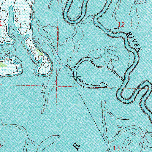 Topographic Map of Horseshoe Lake (historical), IL