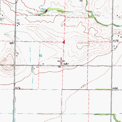 Topographic Map of Hull School (historical), IL