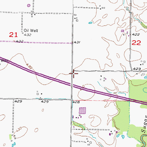 Topographic Map of Kalmer School (historical), IL