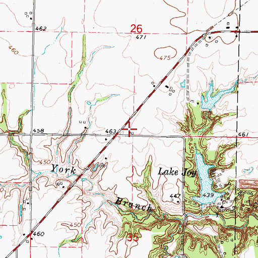 Topographic Map of Little York School (historical), IL