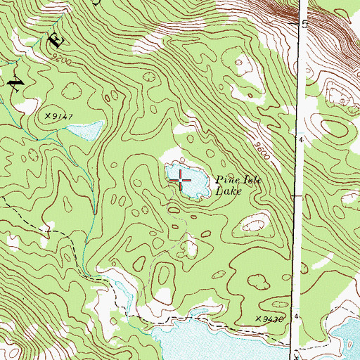 Topographic Map of Pine Isle Lake, CO
