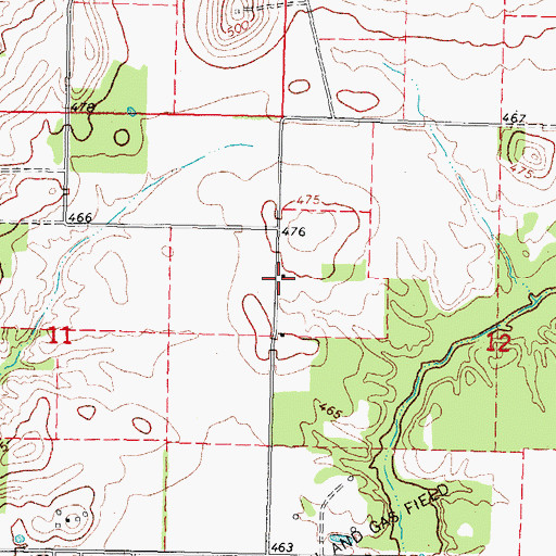 Topographic Map of The Mound School (historical), IL