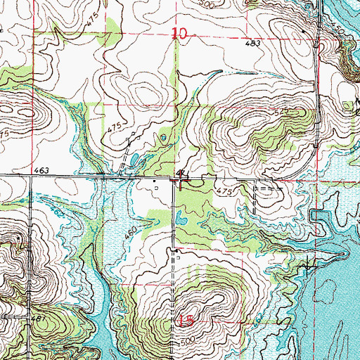 Topographic Map of Oakgrove School (historical), IL