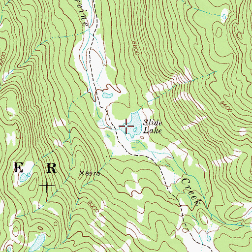 Topographic Map of Slide Lake, CO
