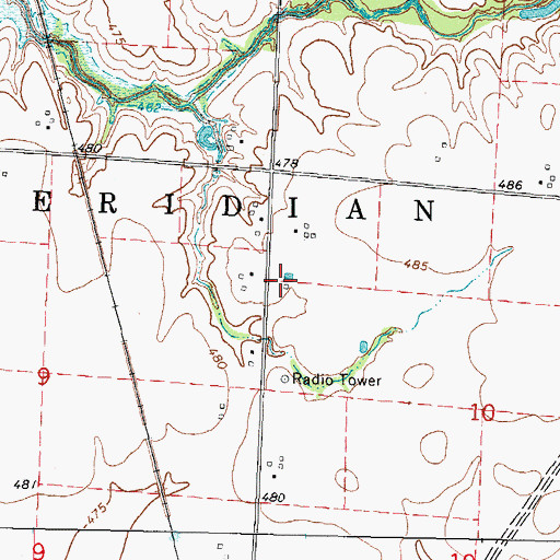 Topographic Map of Russell School (historical), IL