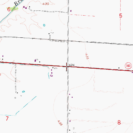 Topographic Map of Sentel School (historical), IL