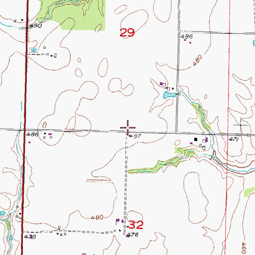 Topographic Map of Sharon School (historical), IL