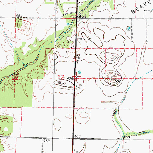 Topographic Map of West Union School (historical), IL