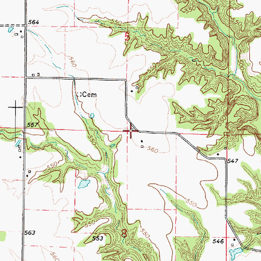 Topographic Map of Blackhawk School (historical), IL