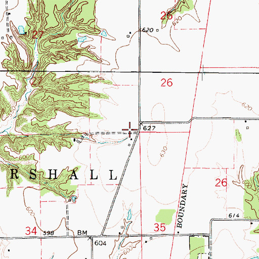 Topographic Map of Eckels School (historical), IL