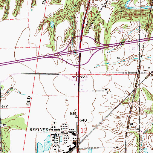 Topographic Map of English School (historical), IL
