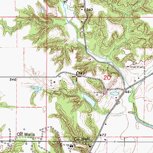 Topographic Map of Kendall School (historical), IL