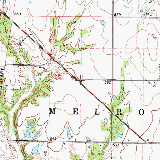 Topographic Map of Liberty School (historical), IL