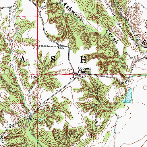 Topographic Map of Liberty Square School (historical), IL