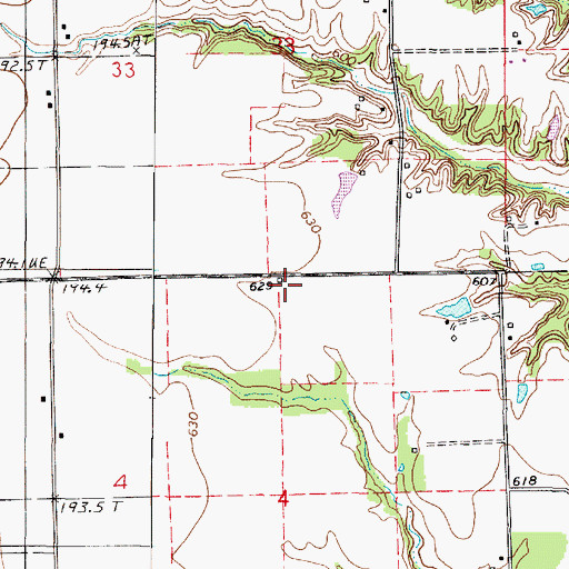 Topographic Map of Mozart School (historical), IL