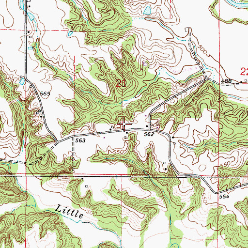 Topographic Map of Oak Grove School (historical), IL