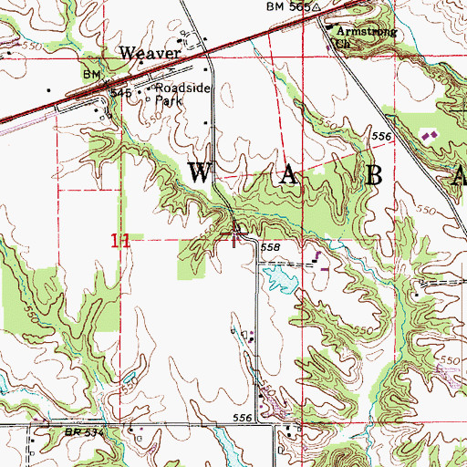 Topographic Map of Pleasant Hill School (historical), IL