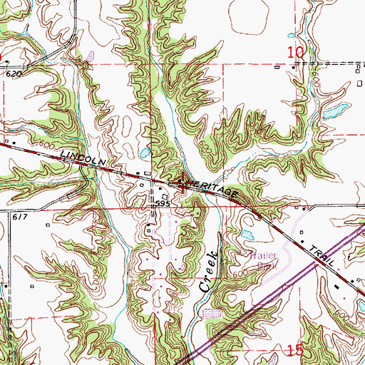 Topographic Map of Rabbit Ridge School (historical), IL