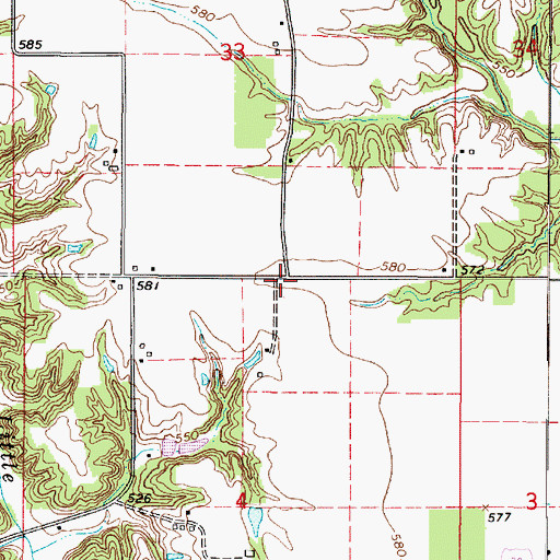 Topographic Map of Spott School (historical), IL