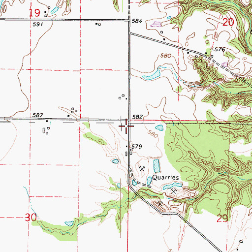 Topographic Map of Stump School (historical), IL