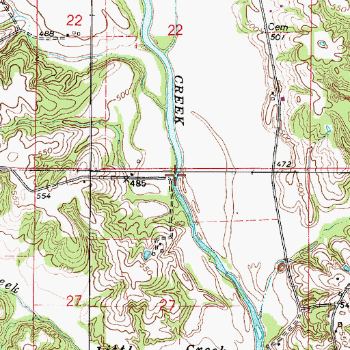 Topographic Map of Taylor Ford, IL