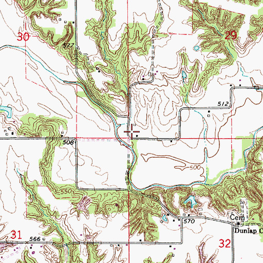 Topographic Map of Union School (historical), IL