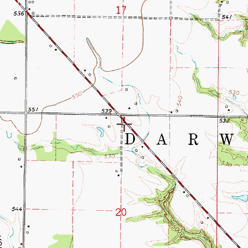 Topographic Map of Washington School (historical), IL