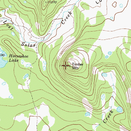 Topographic Map of Timber Mountain, CO