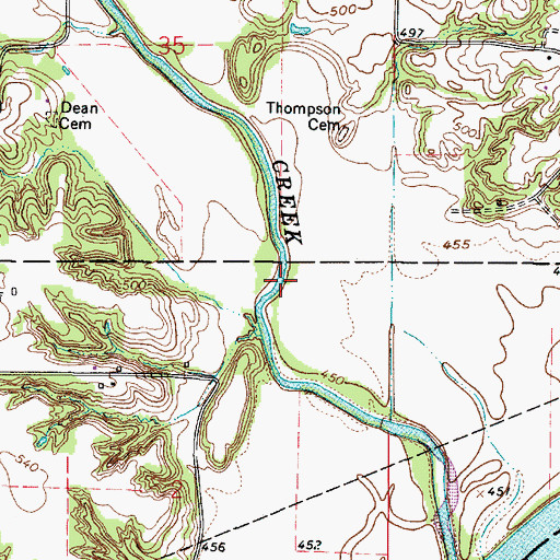 Topographic Map of Waters Ford, IL