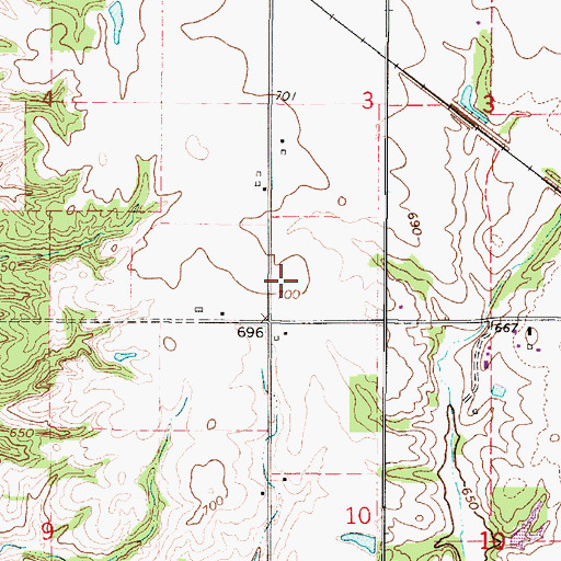 Topographic Map of Camp Chapel School (historical), IL