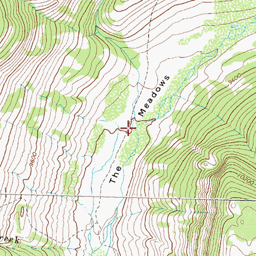 Topographic Map of Doe Creek, CO