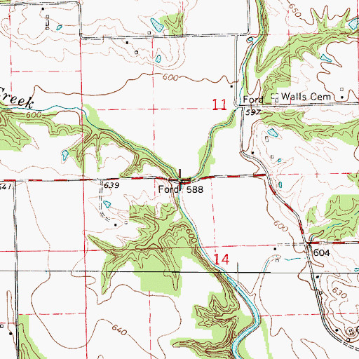 Topographic Map of East Fork, IL