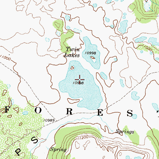 Topographic Map of Twin Lakes, CO