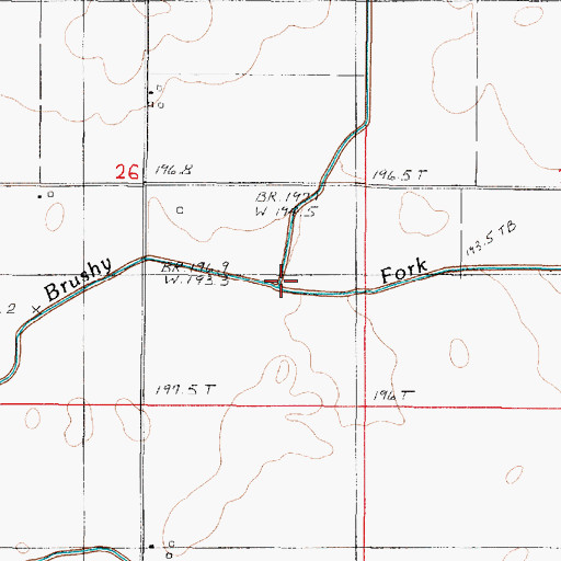 Topographic Map of Gilkey Branch, IL