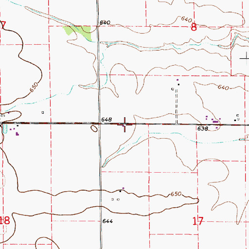 Topographic Map of Grand Central School (historical), IL