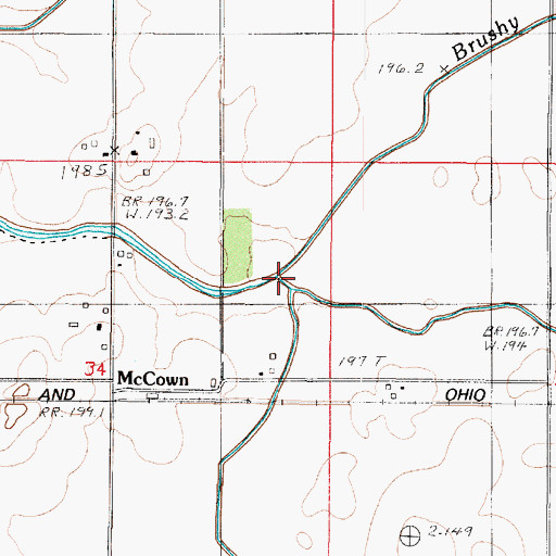 Topographic Map of Hughes Drain, IL