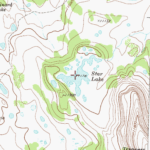Topographic Map of Star Lake, CO