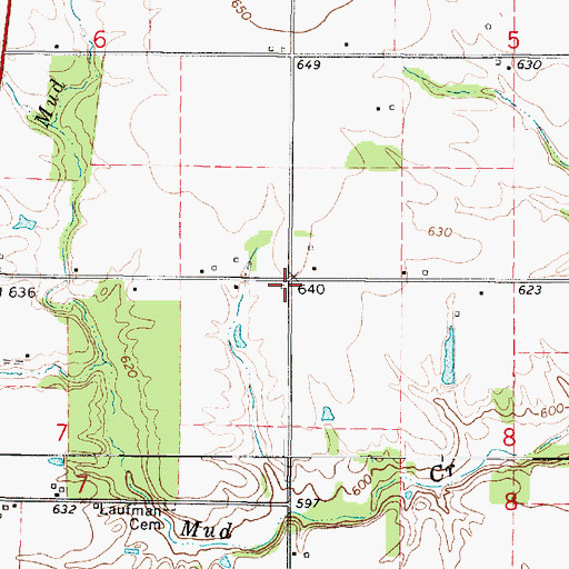 Topographic Map of Jefferson School (historical), IL