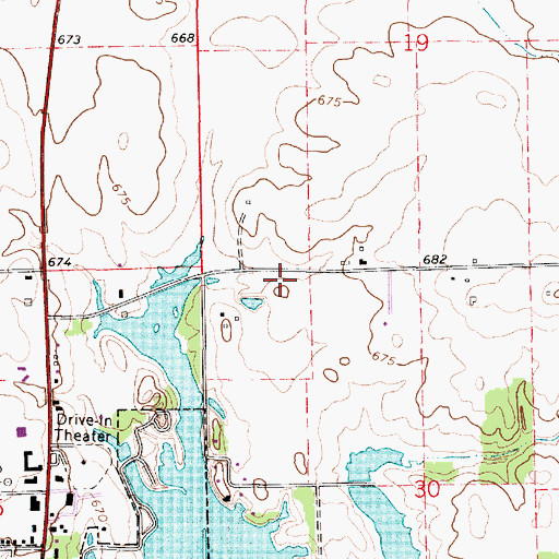 Topographic Map of Kimble School (historical), IL