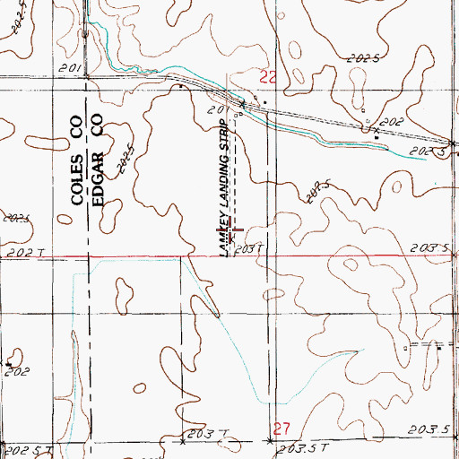 Topographic Map of Lamkey Landing Strip (historical), IL