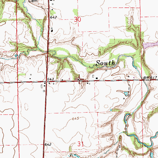 Topographic Map of Larkin School (historical), IL