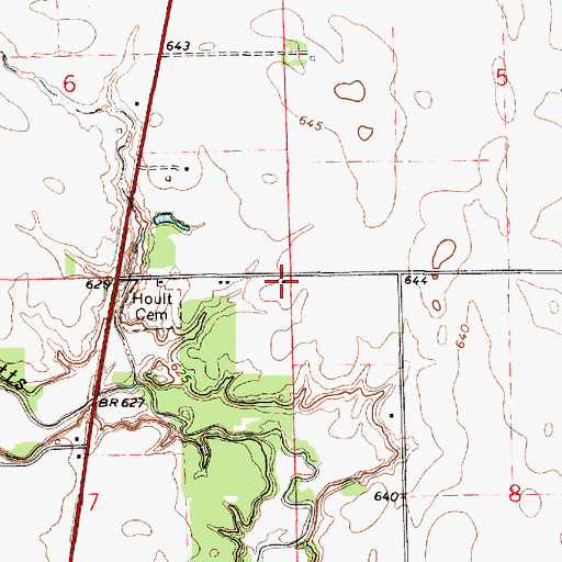 Topographic Map of Manning School (historical), IL
