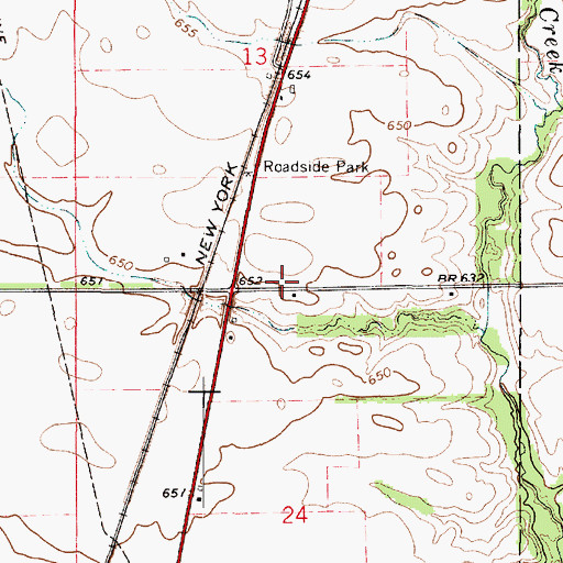 Topographic Map of Mitchell School (historical), IL