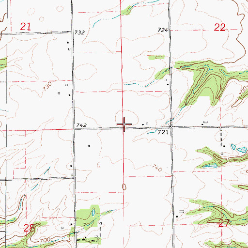 Topographic Map of New Hope School (historical), IL