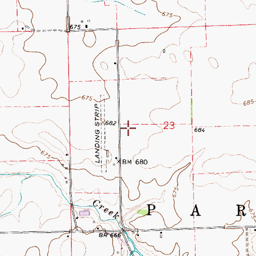 Topographic Map of Paris Airport (historical), IL