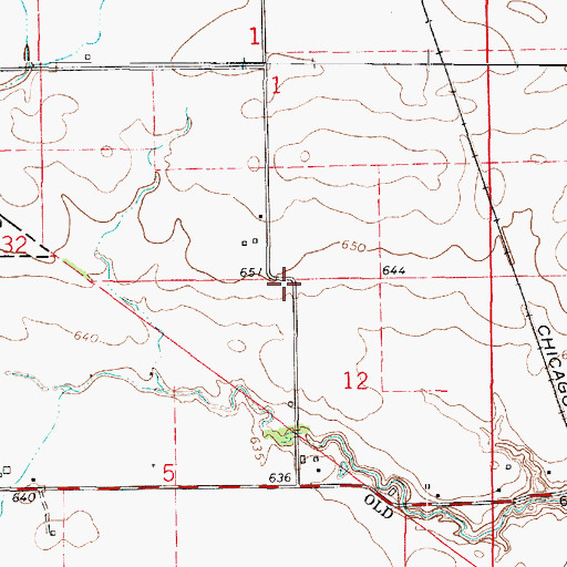 Topographic Map of Quaker Hill School (historical), IL