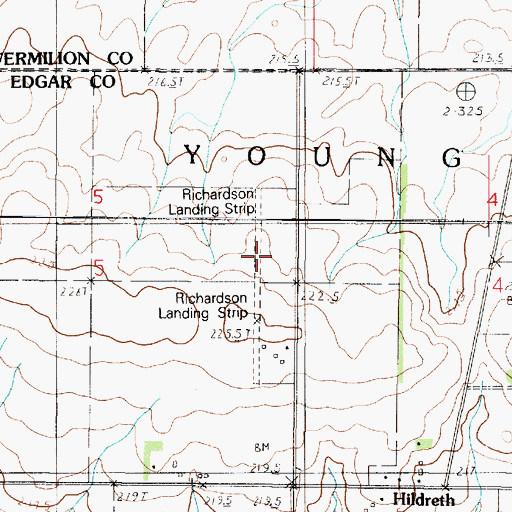 Topographic Map of Richardson Landing Strip (historical), IL