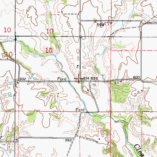 Topographic Map of Salem School (historical), IL