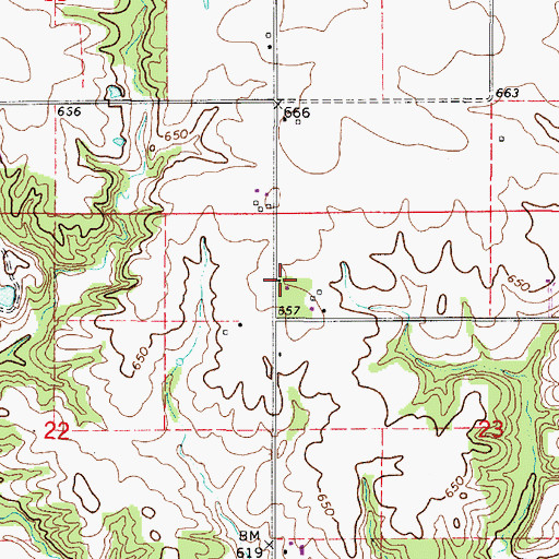 Topographic Map of School Number 7 (historical), IL
